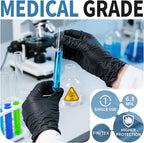 FINITEX Black Nitrile Disposable Medical Exam Gloves - Image 5