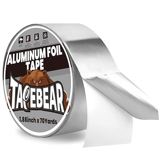TAPEBEAR Aluminum Foil Tape 1.88" x 210FT, Heat Reflective Professional Heat by TAPEBEAR