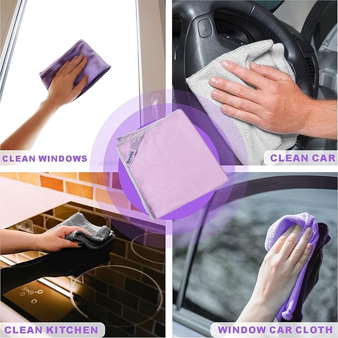 NΘrwex Window Cleaning Cloth, Glass Cloth, Cleaning Cloth, Streaks Schatches - Image 2