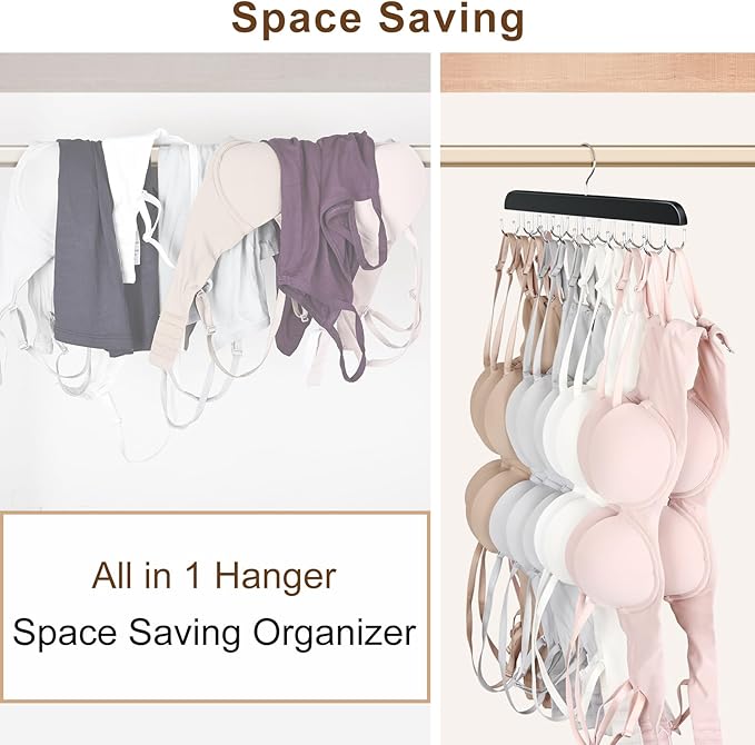 2 Pack Bra Hanger, Capacity Foldable Tank Top Hanger - Image 5