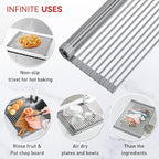 MERRYBOX Roll Up Dish Drying Rack, Over The Sink Dish Rack Foldable, - Image 7
