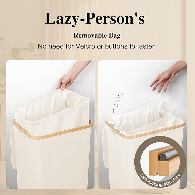 Large Laundry Hamper, 75L Waterproof Laundry Basket - Image 3
