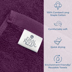 DAN RIVER Bath Towels Set of 4, 27 x 54 Inches, 100% Cotton, Larger & Lighter - Image 4