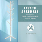 Haddockway Wooden Coat Rack Stand - Image 4