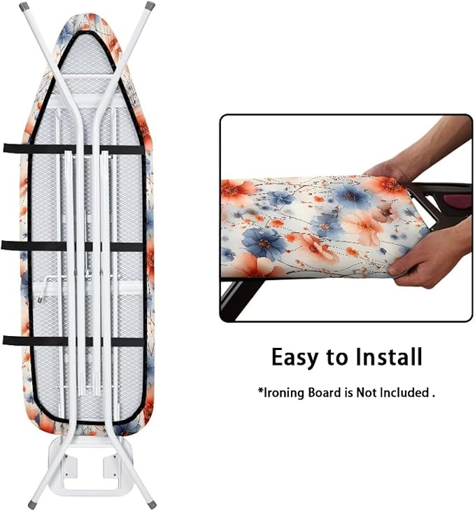 Flowers Ironing Board Cover, Watercolor Art Ironing Board Cover Adjustable - Image 4