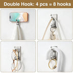 pickpiff Wall Hooks with Adhesive Strip- Easy to Remove, No Residue, Strong - Image 6