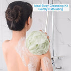 AmazerBath Loofah Sponge 60g/Piece, Exfoliating Bath Sponge Body Scrubber - Image 3