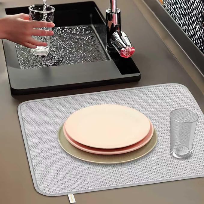 2 Pack Microfiber Dish Drying Mat - Image 3