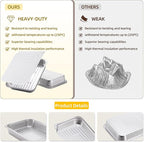 Aluminum Foil Pan with Lids, Heavy Duty Disposable Aluminum Baking Pans - Image 4