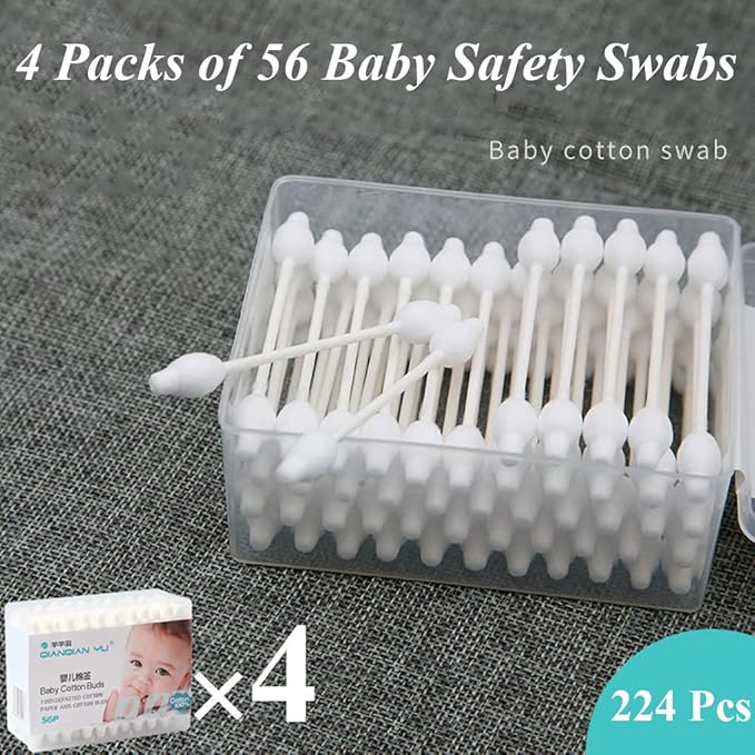 Baby Cotton Swabs, Organic Fragrance and Chlorine-Free Kids Safety Swabs - Image 4