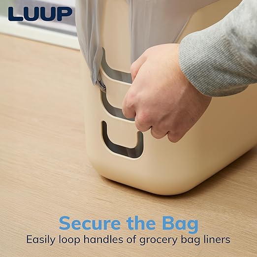 STORi Luup Bathroom Wastebasket, Secure Grocery Bags, Plastic Garbage Container - Image 4