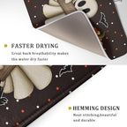 Giwawa 18"x24" Halloween Dish Drying Mat Spooky Pumpkin Ghost Black Cat Bats - Image 3