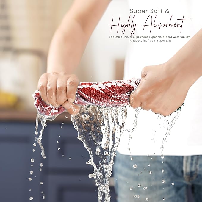 Utopia Towels 8 Pack Kitchen Towels Set, 12x12 Inches, Highly Absorbent and - Image 4