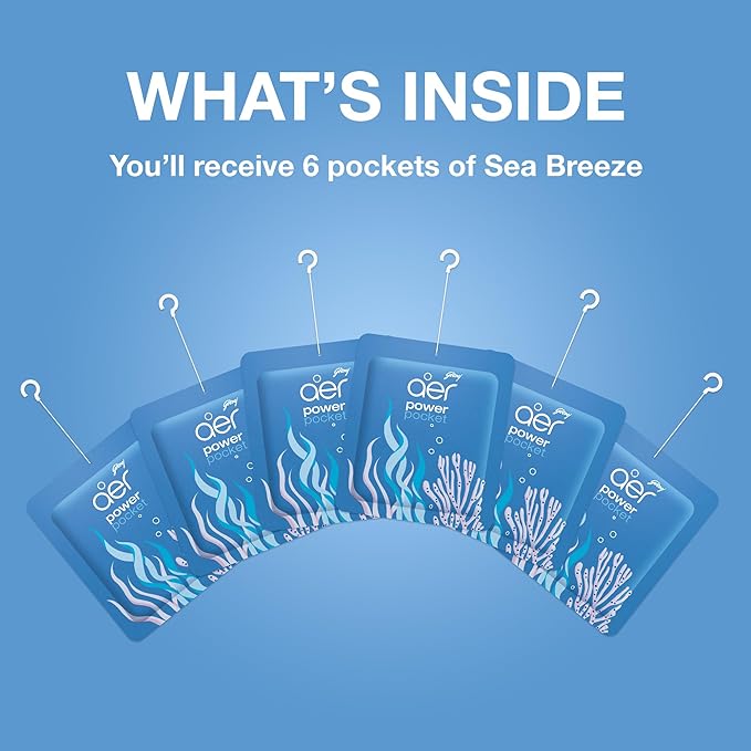 Godrej Aer Power Pocket Sea Breeze Bathroom Fragrance 10 g - Image 10