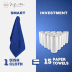 Infinitee Xclusives Premium Dish Cloth 100% Cotton 12 x 12 Inches |Pack of 4| - Image 6