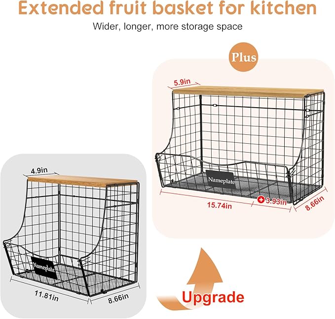 Extra Large Fruit Basket for Kitchen - Image 6