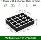 Joyoldelf Sock Drawer Organizer Divider Underwear Organizer 16-cell Fabric - Image 2