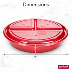 GoodCook Meal Prep Containers Set Microwave & Dishwasher-Safe Round Food - Image 2