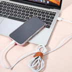 10 PCS Leather Cable Organizers, Leather Travel Cords Storage Organizers Snap - Image 4
