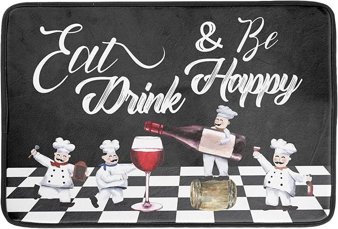 Giwawa Bistro Fat Chef Dish Drying Mat 18x24 Anti Fatigue Wine Plump Italian by Giwawa