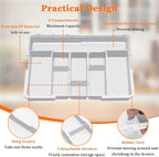 Large Utensil Drawer Organizer Expandable Silverware Organizer - Image 7