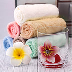 Syhood 12 Pieces Face Wash Cloth 12 x 12 in Makeup Remover Cloths Towel Coral - Image 5