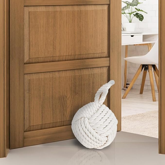 Marwood Rope Knot Door Stops Decorative Nautical Ball Door Stopper Handmade - Image 2