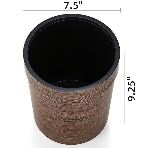 3 Pack Vintage Small Trash Can, 1.7 Gallon Plastic Round Wastebasket, Hipsteen - Image 2