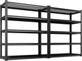 Set 2 Garage Shelving-3000 lbs 5 Tier Storage Shelves,Adjustable Heavy Duty Metal Shelving Unit and Storage Large Wire Rack,Utility Steel Shelf for Warehouse Industrial Pantry Basement -78"x46"x20" by Unknown