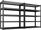 Set 2 Garage Shelving-3000 lbs 5 Tier Storage Shelves,Adjustable Heavy Duty Metal Shelving Unit and Storage Large Wire Rack,Utility Steel Shelf for Warehouse Industrial Pantry Basement -78"x46"x20" by Unknown