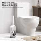 HAMITOR Toilet Bowl Brush Holder Set: 3 Pack Bathroom Deep Cleaning Toilet - Image 6