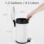 TIPGO Small Trash Can with Lid Soft Close, 4.5 Liters / 1.2 Gallon Bathroom - Image 5