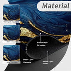 Kitchen Sink Splash Guard，Blue and gold marble texture Faucet Mat Sink - Image 4