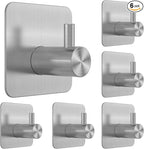 6 Pcs Adhesive Wall Hooks for Hanging by Honmein