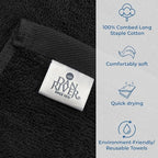 DAN RIVER Bath Towels Set of 4, 27 x 54 Inches, 100% Cotton, Larger & Lighter - Image 4