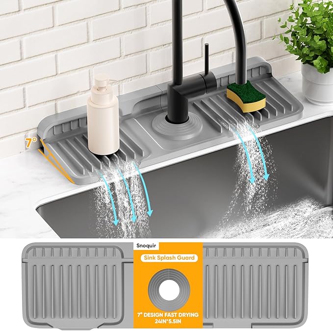 14.6 inch Faucet Mat for Kitchen Sink Splash GuardKitchen Sink Faucet Mat - Image 8