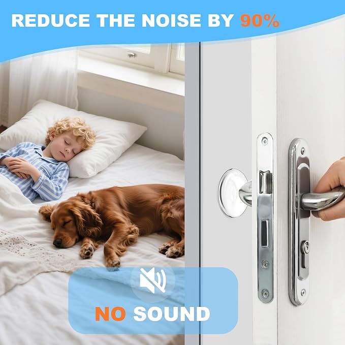 Door Stoppers for Wall, Door Knob Wall Protector 2", Self Adhesive Door Bumpers - Image 6