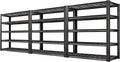 REIBII Garage Shelving 3200LBS, 5-Tier Storage Shelves, Adjustable Industrial Metal Shelving Unit for Garage, Basement, Pantry, Warehouse,Commercial, 36" W x 16" D x 72" H, 3 Pack by REIBII