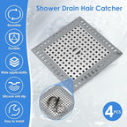 Drain Hair Filter Mesh Tub Drain Protector Anti Slip Sink Hair Stopper - Image 3