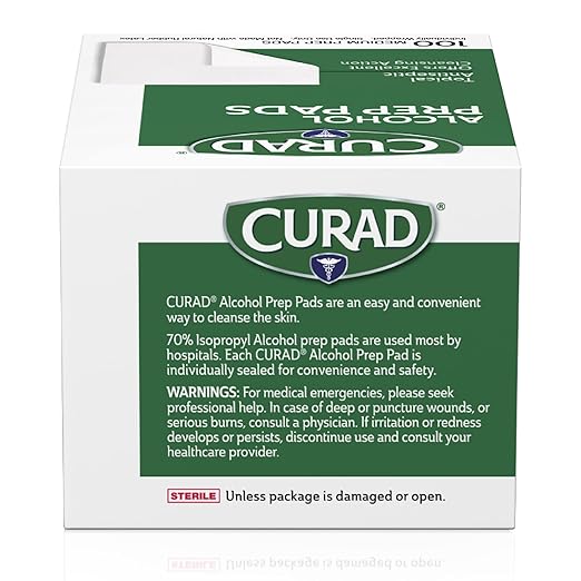 CURAD Alcohol Prep Pads | 400 Pieces of Medium Isopropyl Wipes Individually - Image 7
