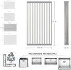 Tomorotec Roll Up Dish Drying Rack Over The Sink Grey Large Dish Drying Rack - Image 7