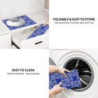 Chinoiserie Blue and White Floral Dish Drying Mats - Image 9