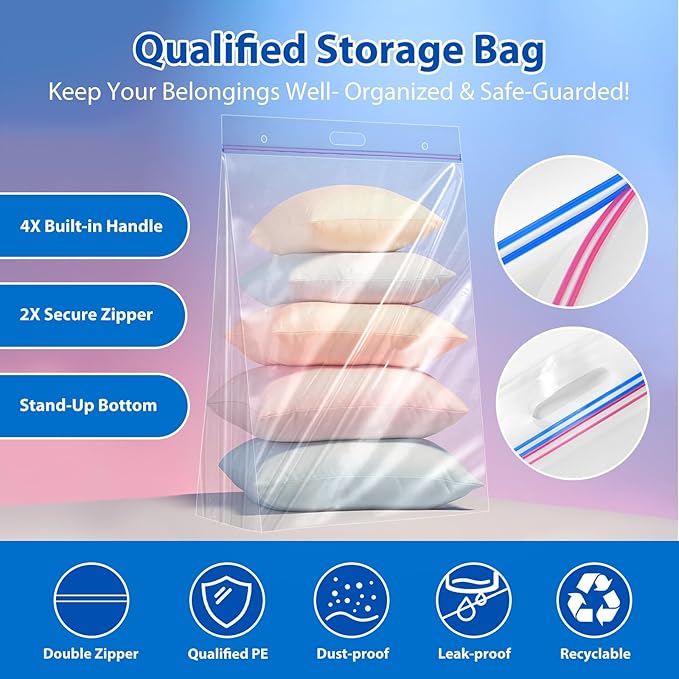 20 Gallon Jumbo Zipper Storage Bags, 24 x 32 Inch Heavy Duty Ziplock Storage - Image 3