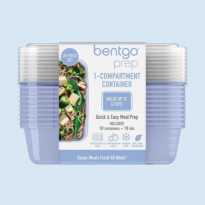 Bentgo Prep - 20-Piece 1-Compartment Reusable Meal Prep Containers - Image 8
