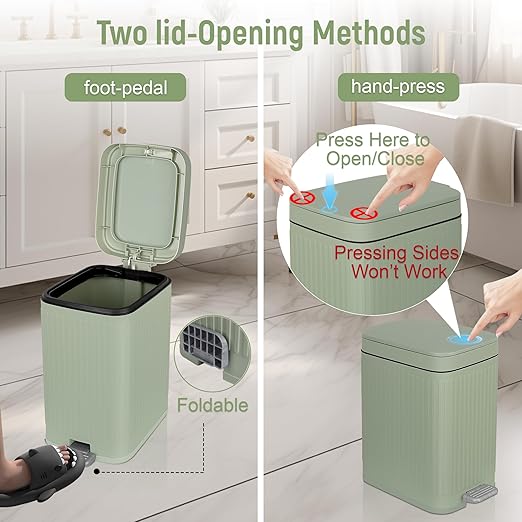 rejomiik Small Bathroom Trash Can - Image 3