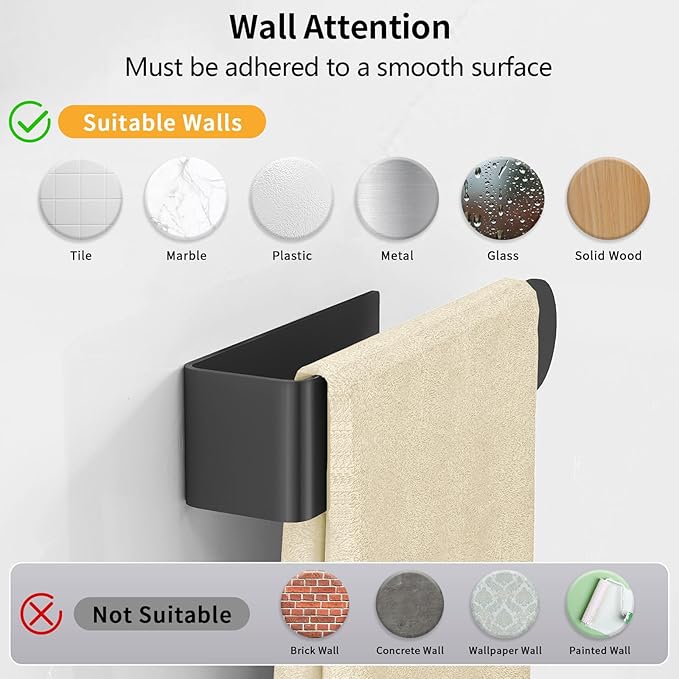Adhesive Towel Holder, Self Adhesive Hand Towel Racks - Image 8