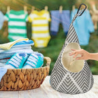 Conical Peg Bag for Storage, Hanging Peg Bag, Storage Peg Holder Sliding on - Image 2