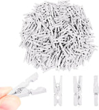 CCINEE 150 PCS White Natural Wooden Clothespins, 1 Inch Multi-Function by CCINEE