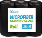 AIDEA Microfiber Cleaning Cloth 165 Sheets 3 Roll, Shop Rags Washable, Cleaning by AIDEAHOME
