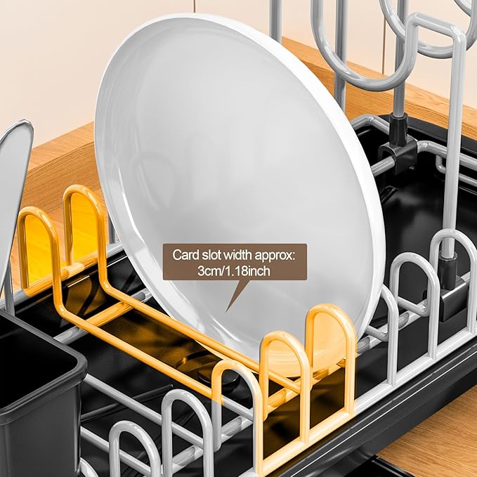 Compact Dish Drying Rack for Countertop, Small-Sized for Dorms, RVs & Tiny - Image 3